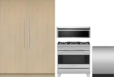 5 Piece Package Includes Refrigerator, Freezer, Range, Hood And Dishwasher